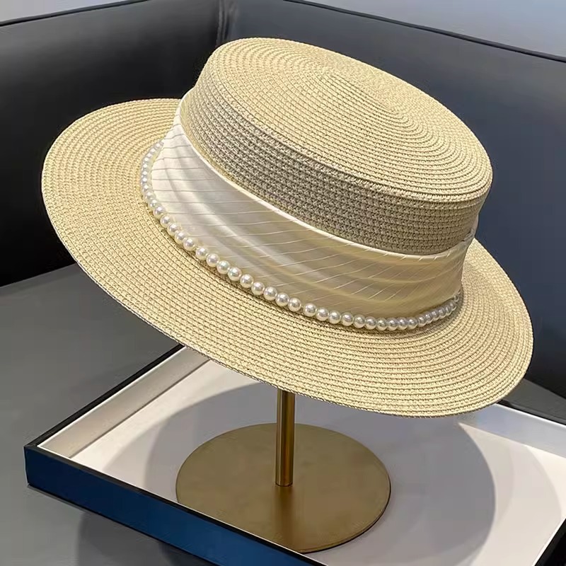 Sun Hat Wide Brim - 2025 신상 모자 레트로 플랫 탑