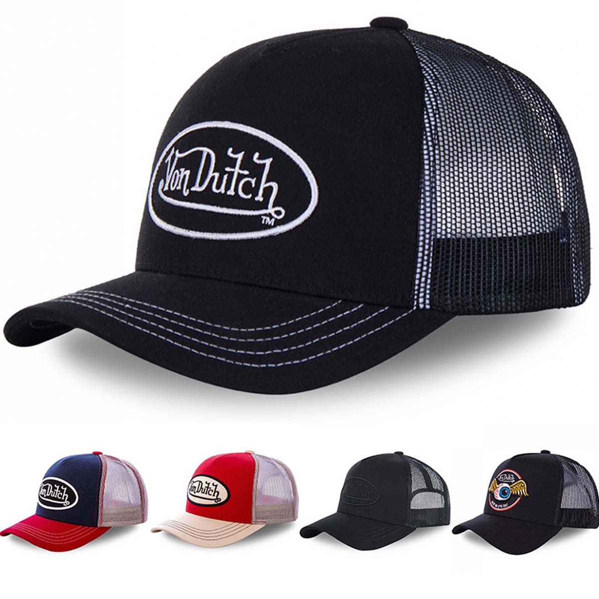 Trucker Cap Mesh - 1개 캐주얼 패션 VON 야구 모자