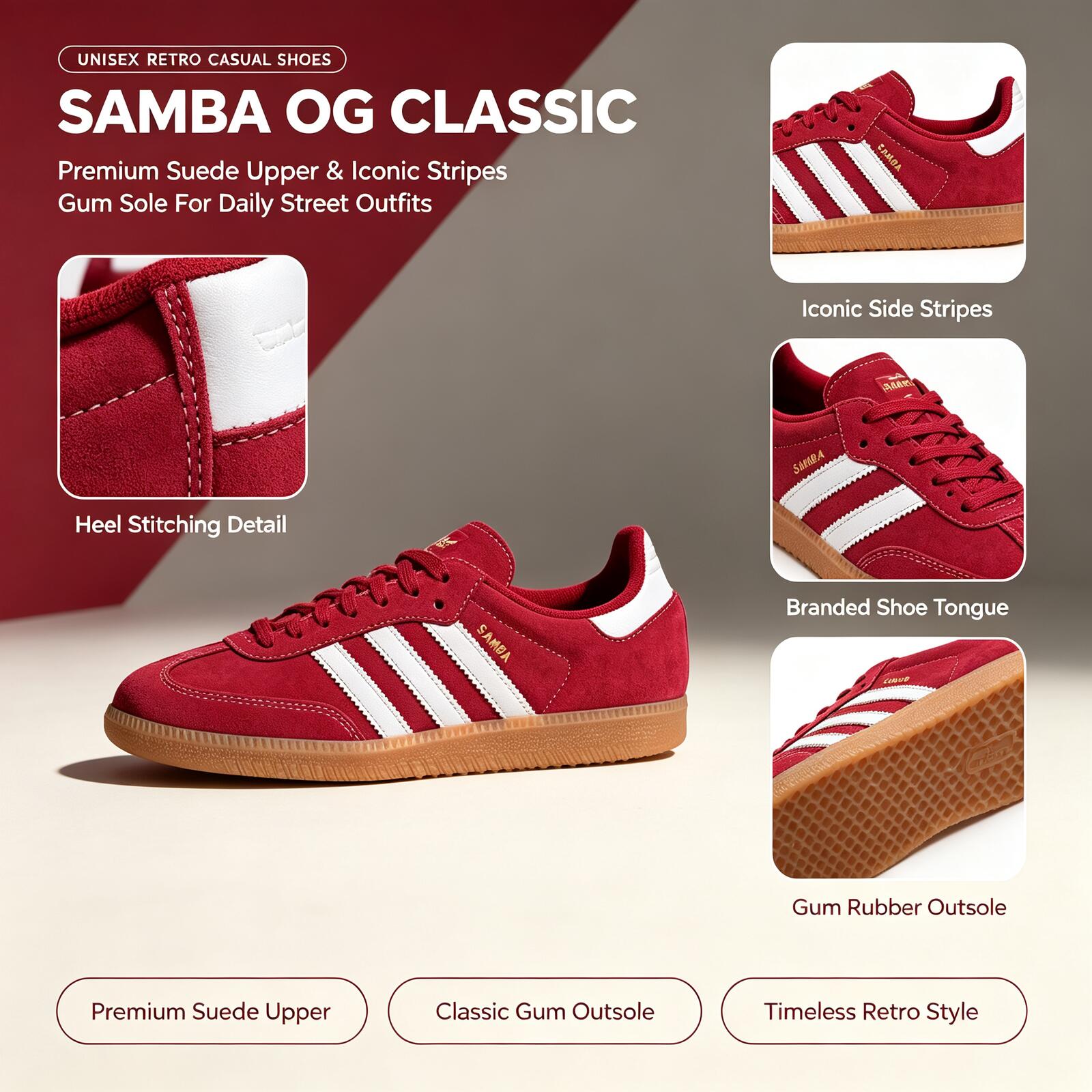 Adidas Shoes Samba - 아디다스 정품 SAMBA OG KJ2788 로우탑