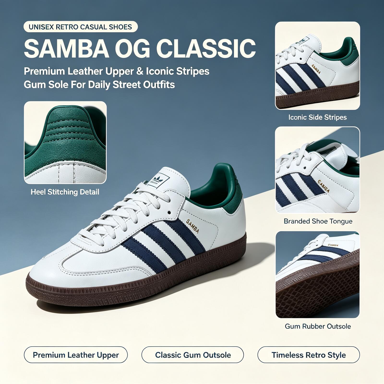 아디다스 정품 SAMBA OG 로우탑 스케이트보드 신발 - Adidas Shoes Samba 리뷰 및 가격