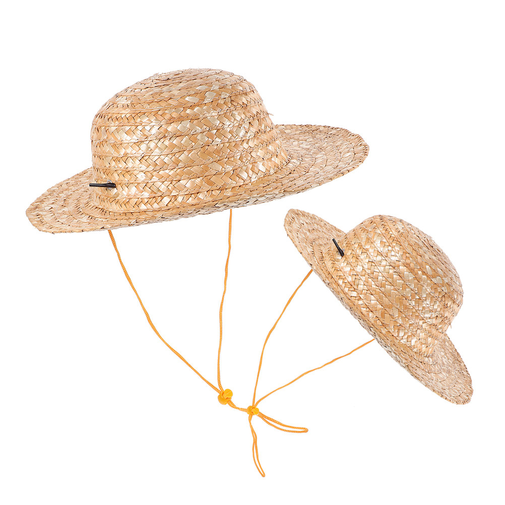 어린이용 밀짚모자 2개 세트, 자연색, 넓은 챙, 자외 - Sun Hat Wide Brim 리뷰 및 가격