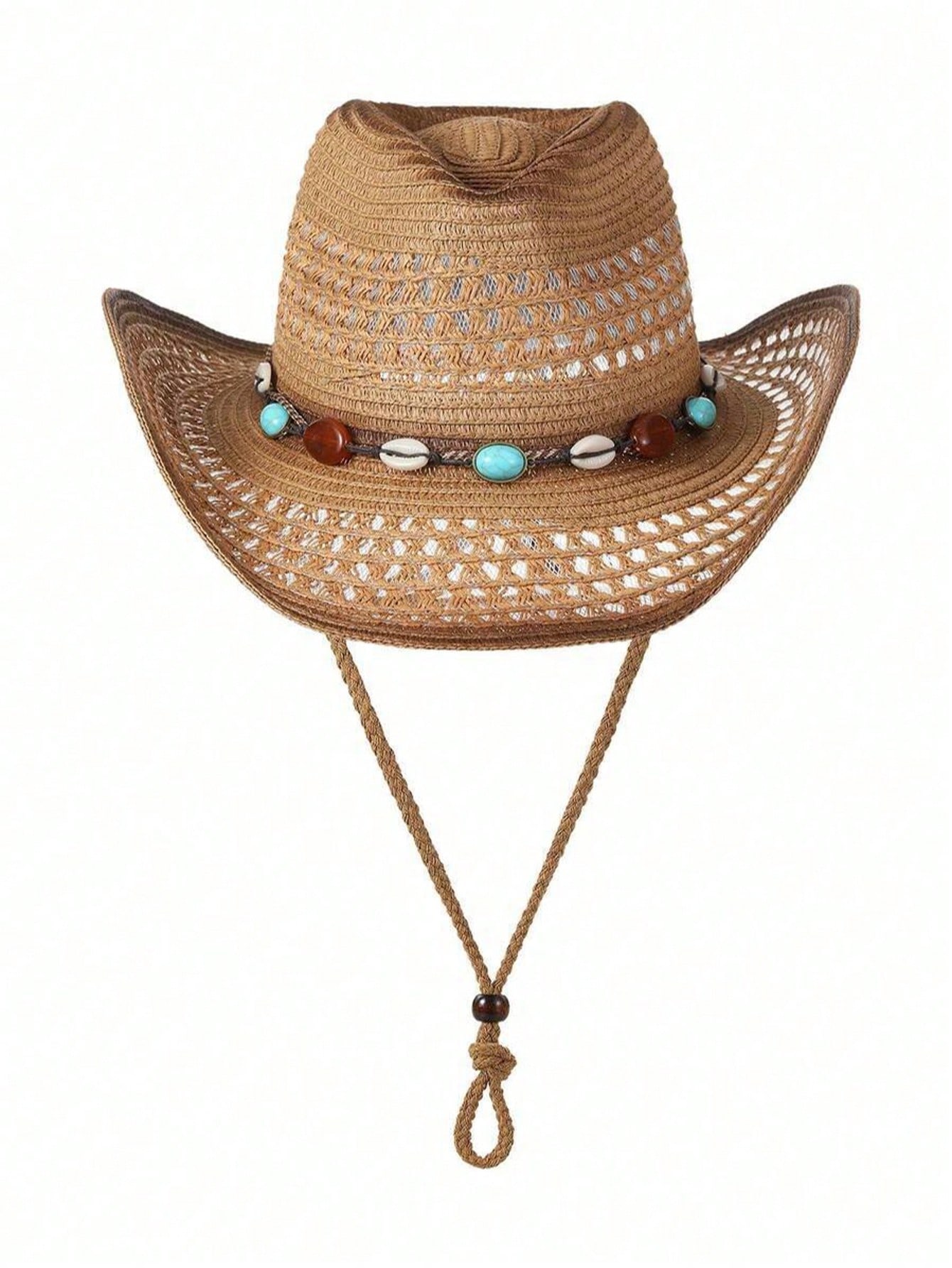 유니섹스 브라운 속이 빈 밀짚 카우보이 모자, 야외,  - Cowboy Hat Straw 리뷰 및 가격